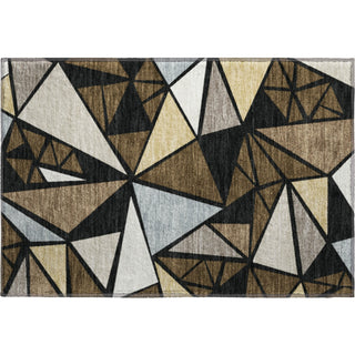 Piper Looms Mayfield Geometric AMF1039 Brown Machine Washable Area Rug Scatter Main Image