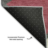 Piper Looms Mayfield Geometric AMF1039 Burgundy Machine Washable Area Rug Backing Image