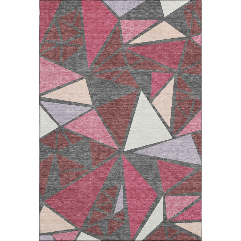 Piper Looms Mayfield Geometric AMF1039 Burgundy Machine Washable Area Rug main image