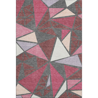 Piper Looms Mayfield Geometric AMF1039 Burgundy Machine Washable Area Rug main image