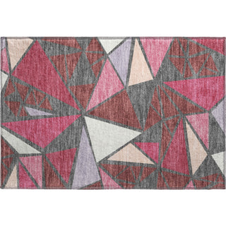 Piper Looms Mayfield Geometric AMF1039 Burgundy Machine Washable Area Rug Scatter Main Image