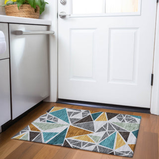 Piper Looms Mayfield Geometric AMF1039 Gray Machine Washable Area Rug Scatter Lifestyle Image Feature