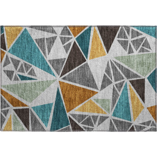Piper Looms Mayfield Geometric AMF1039 Gray Machine Washable Area Rug Scatter Main Image