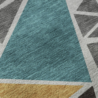 Piper Looms Mayfield Geometric AMF1039 Gray Machine Washable Area Rug Swatch Image