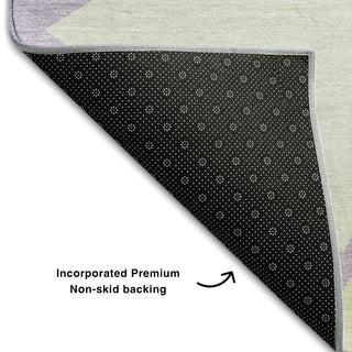 Piper Looms Mayfield Geometric AMF1039 Lavender Machine Washable Area Rug Backing Image