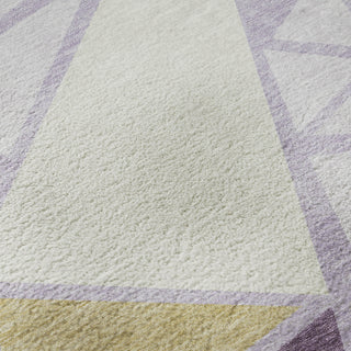 Piper Looms Mayfield Geometric AMF1039 Lavender Machine Washable Area Rug Swatch Image