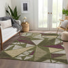 Piper Looms Mayfield Geometric AMF1039 Olive Machine Washable Area Rug Lifestyle Image Feature