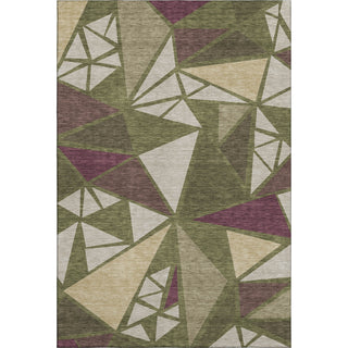 Piper Looms Mayfield Geometric AMF1039 Olive Machine Washable Area Rug main image
