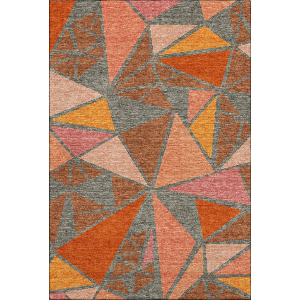 Piper Looms Mayfield Geometric AMF1039 Rust Machine Washable Area Rug main image