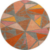 Piper Looms Mayfield Geometric AMF1039 Rust Machine Washable Area Rug Round Main Image