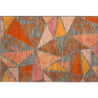Piper Looms Mayfield Geometric AMF1039 Rust Machine Washable Area Rug Scatter Main Image