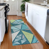 Piper Looms Mayfield Geometric AMF1039 Teal Machine Washable Area Rug Runner Lifestyle Image Feature