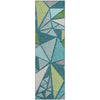 Piper Looms Mayfield Geometric AMF1039 Teal Machine Washable Area Rug Runner Main Image