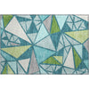 Piper Looms Mayfield Geometric AMF1039 Teal Machine Washable Area Rug Scatter Main Image