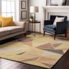 Piper Looms Mayfield Geometric AMF1039 Wheat Machine Washable Area Rug Lifestyle Image Feature
