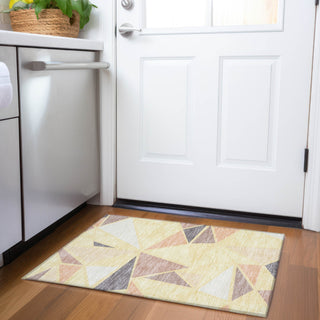 Piper Looms Mayfield Geometric AMF1039 Wheat Machine Washable Area Rug Scatter Lifestyle Image Feature