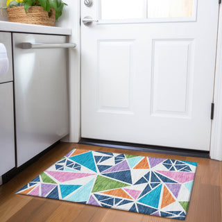 Piper Looms Mayfield Geometric AMF1039 White Machine Washable Area Rug Scatter Lifestyle Image Feature