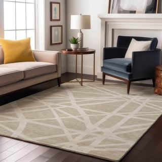 Piper Looms Mayfield Geometric AMF1040 Beige Machine Washable Area Rug Lifestyle Image Feature