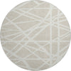 Piper Looms Mayfield Geometric AMF1040 Beige Machine Washable Area Rug Round Main Image