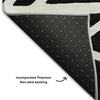 Piper Looms Mayfield Geometric AMF1040 Black Machine Washable Area Rug Backing Image