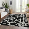 Piper Looms Mayfield Geometric AMF1040 Black Machine Washable Area Rug Lifestyle Image Feature