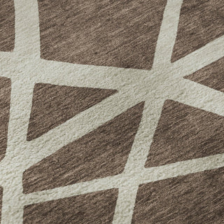 Piper Looms Mayfield Geometric AMF1040 Brown Machine Washable Area Rug Swatch Image