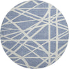 Piper Looms Mayfield Geometric AMF1040 Denim Machine Washable Area Rug Round Main Image