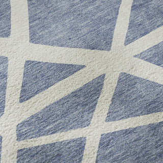 Piper Looms Mayfield Geometric AMF1040 Denim Machine Washable Area Rug Swatch Image