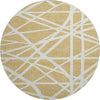 Piper Looms Mayfield Geometric AMF1040 Gold Machine Washable Area Rug Round Main Image