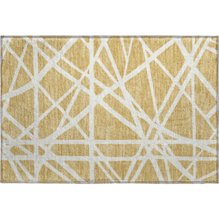 Piper Looms Mayfield Geometric AMF1040 Gold Machine Washable Area Rug Scatter Main Image