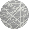 Piper Looms Mayfield Geometric AMF1040 Gray Machine Washable Area Rug Round Main Image
