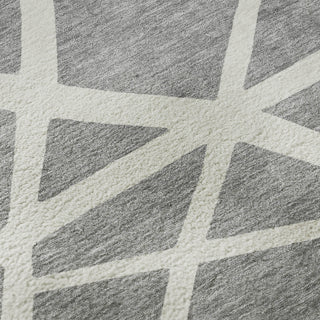 Piper Looms Mayfield Geometric AMF1040 Gray Machine Washable Area Rug Swatch Image