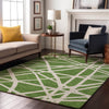 Piper Looms Mayfield Geometric AMF1040 Green Machine Washable Area Rug Lifestyle Image Feature