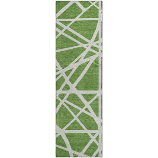 Piper Looms Mayfield Geometric AMF1040 Green Machine Washable Area Rug Runner Main Image