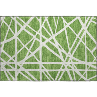 Piper Looms Mayfield Geometric AMF1040 Green Machine Washable Area Rug Scatter Main Image