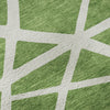 Piper Looms Mayfield Geometric AMF1040 Green Machine Washable Area Rug Swatch Image