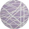 Piper Looms Mayfield Geometric AMF1040 Lavender Machine Washable Area Rug Round Main Image