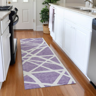 Piper Looms Mayfield Geometric AMF1040 Lavender Machine Washable Area Rug Runner Lifestyle Image Feature