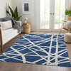 Piper Looms Mayfield Geometric AMF1040 Navy Machine Washable Area Rug Lifestyle Image Feature