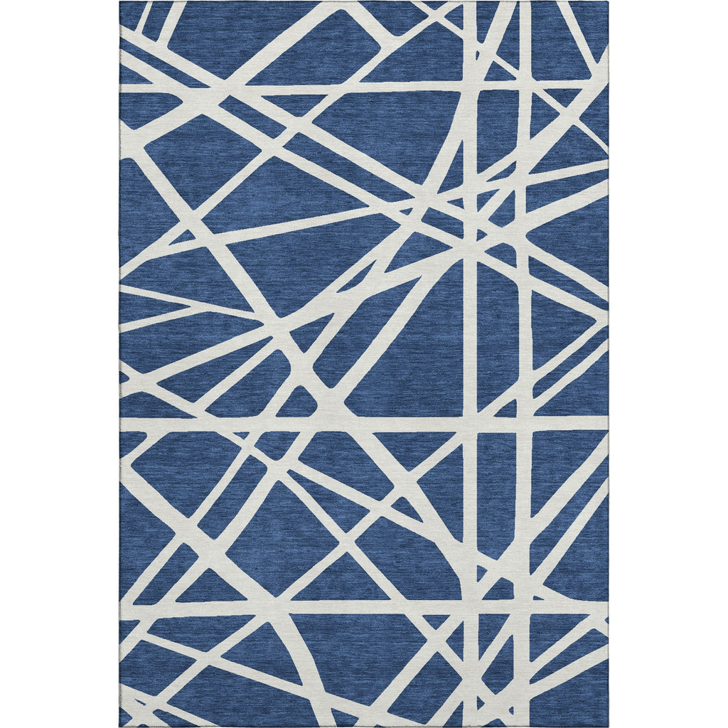Piper Looms Mayfield Geometric AMF1040 Navy Machine Washable Area Rug main image