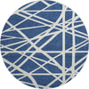 Piper Looms Mayfield Geometric AMF1040 Navy Machine Washable Area Rug Round Main Image