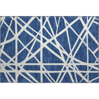 Piper Looms Mayfield Geometric AMF1040 Navy Machine Washable Area Rug Scatter Main Image