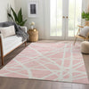 Piper Looms Mayfield Geometric AMF1040 Pink Machine Washable Area Rug Lifestyle Image Feature