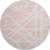 Piper Looms Mayfield Geometric AMF1040 Pink Machine Washable Area Rug Round Main Image