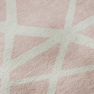 Piper Looms Mayfield Geometric AMF1040 Pink Machine Washable Area Rug Swatch Image