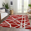 Piper Looms Mayfield Geometric AMF1040 Red Machine Washable Area Rug Lifestyle Image Feature