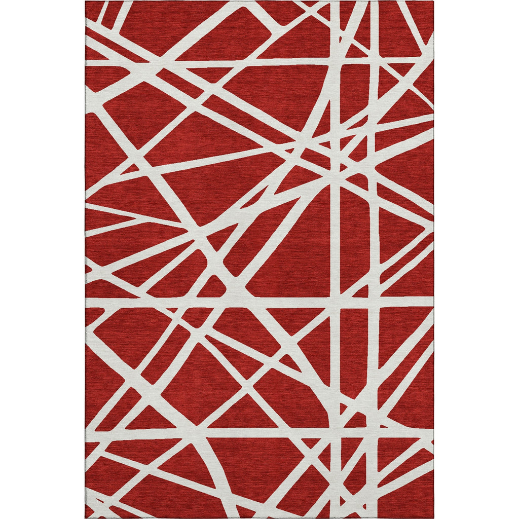 Piper Looms Mayfield Geometric AMF1040 Red Machine Washable Area Rug main image