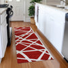 Piper Looms Mayfield Geometric AMF1040 Red Machine Washable Area Rug Runner Lifestyle Image Feature
