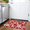 Piper Looms Mayfield Geometric AMF1040 Red Machine Washable Area Rug Scatter Lifestyle Image Feature