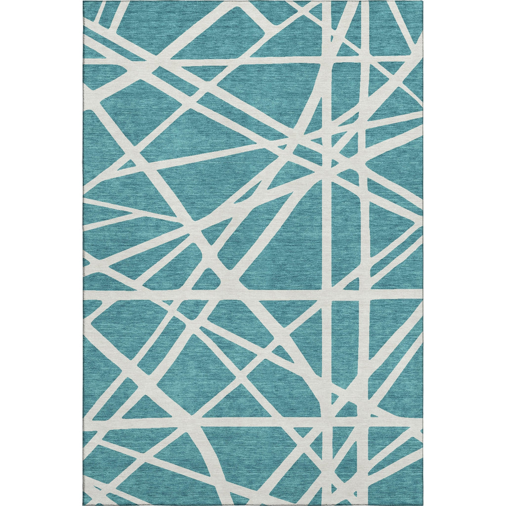 Piper Looms Mayfield Geometric AMF1040 Teal Machine Washable Area Rug main image